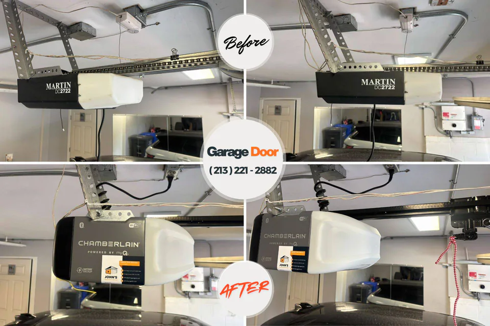 Before and after: garage door repair South Dennis, NJ